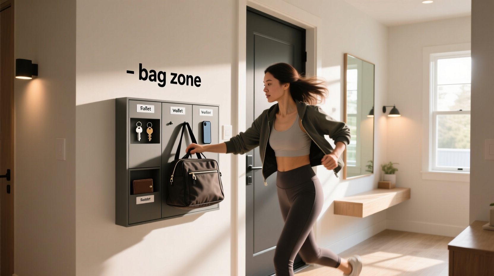 get out the door faster with bag zone