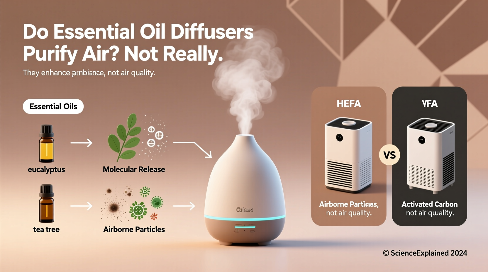 do essential oil diffusers actually purify the air or is it marketing