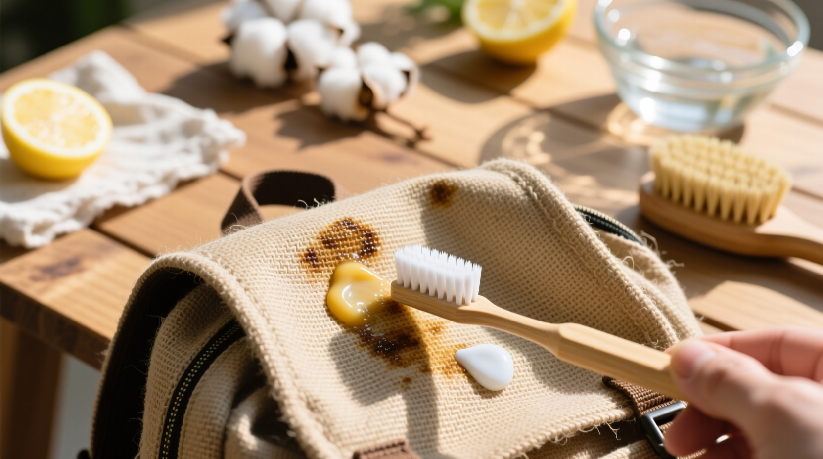 eco friendly cleaning sunscreen stains on hemp