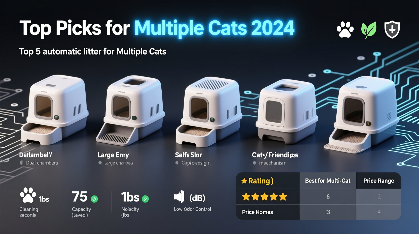 best automatic litter boxes for multiple cats review and comparison