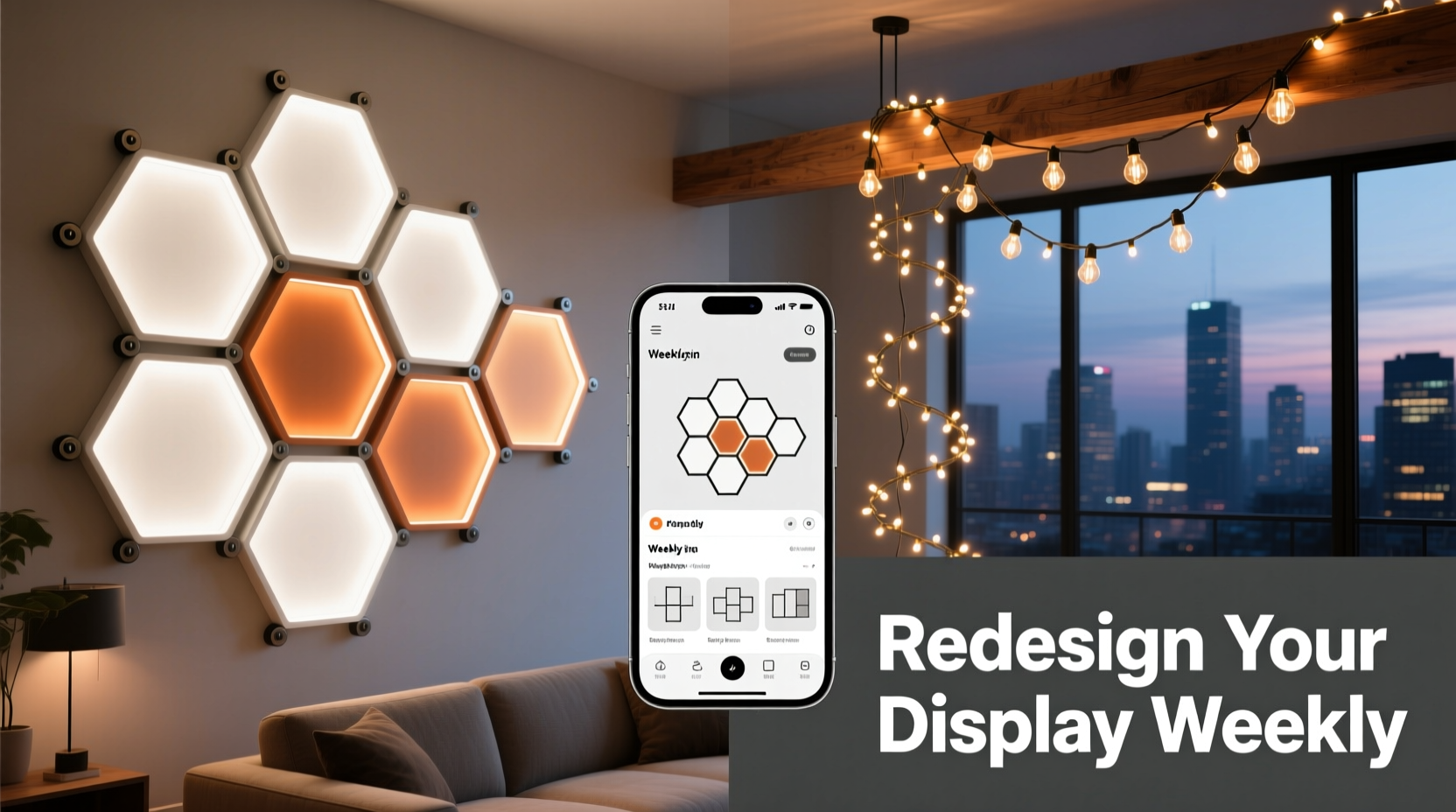 modular light panels vs string lights which lets you redesign your display weekly