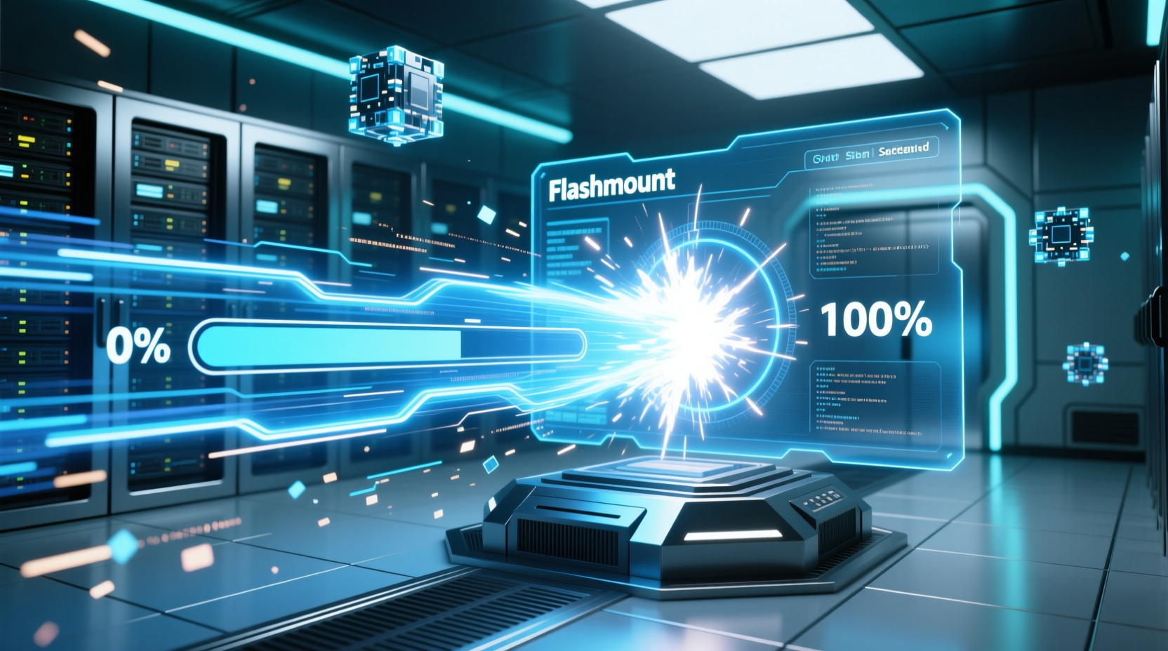 flashmount speeds up software installation