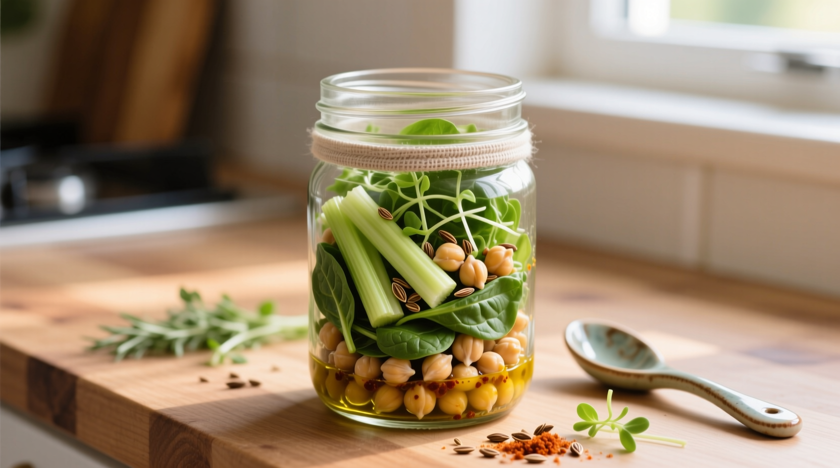 easy chickpea salad cumin celery make ahead