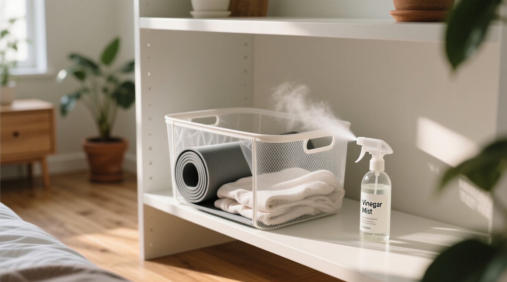how to deodorize yoga mats in laundry baskets