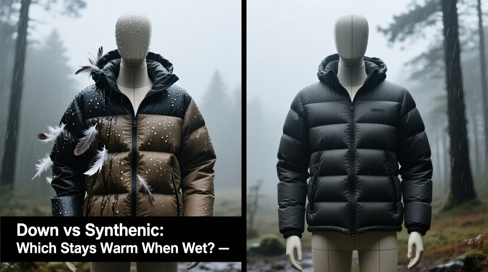 down jacket vs synthetic puff which one actually stays warm when wet