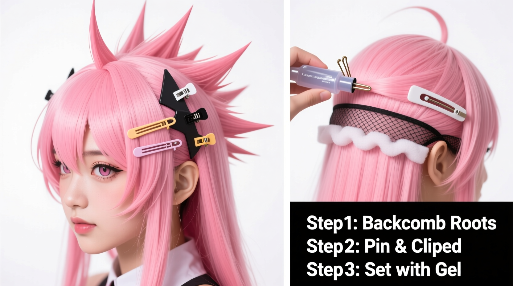 cosplay wig styling for beginners how to keep spikes up without collapsing