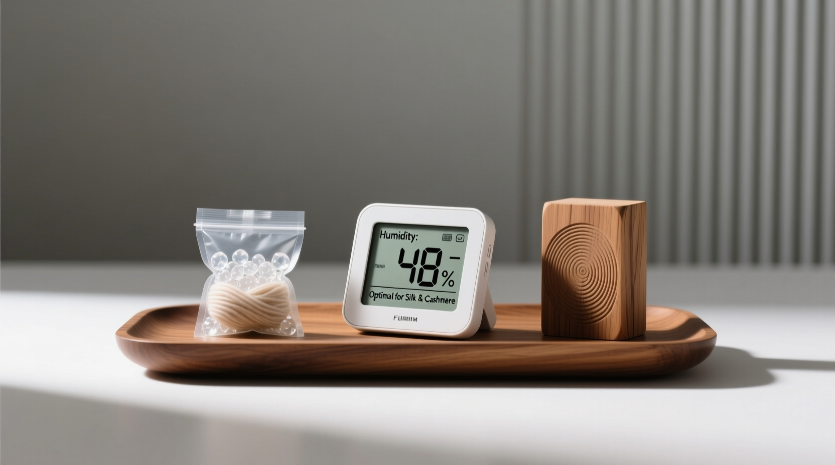 closet climate monitor for silk cashmere
