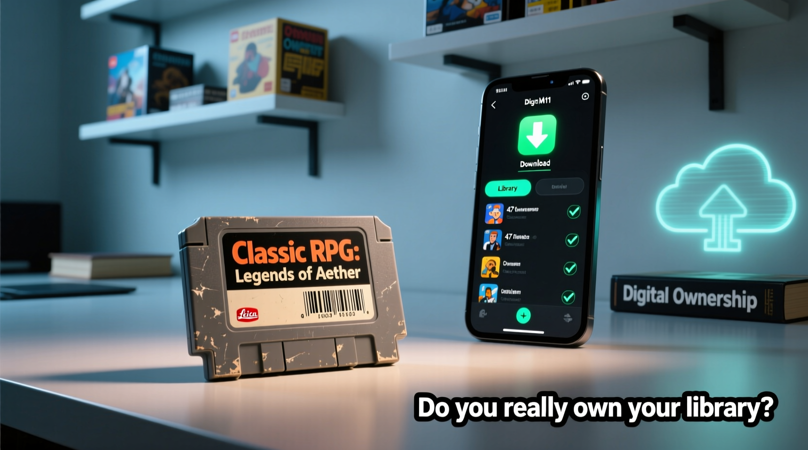 physical game cartridge vs digital download do you really own your library