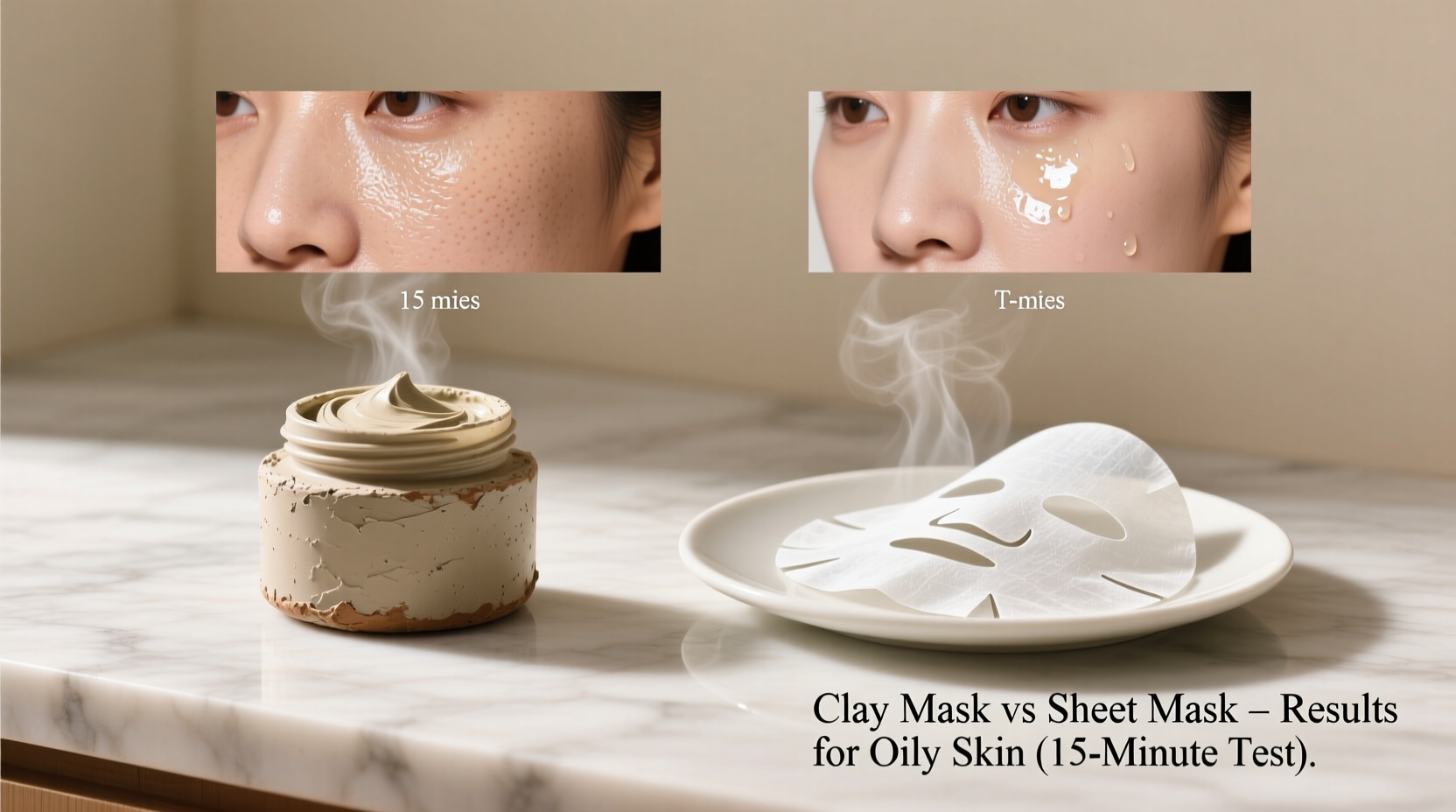 clay face mask vs sheet mask which gives clearer skin faster for oily types