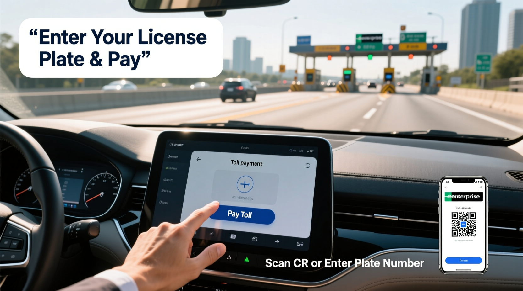 how do you pay tolls in a rental car enterprise