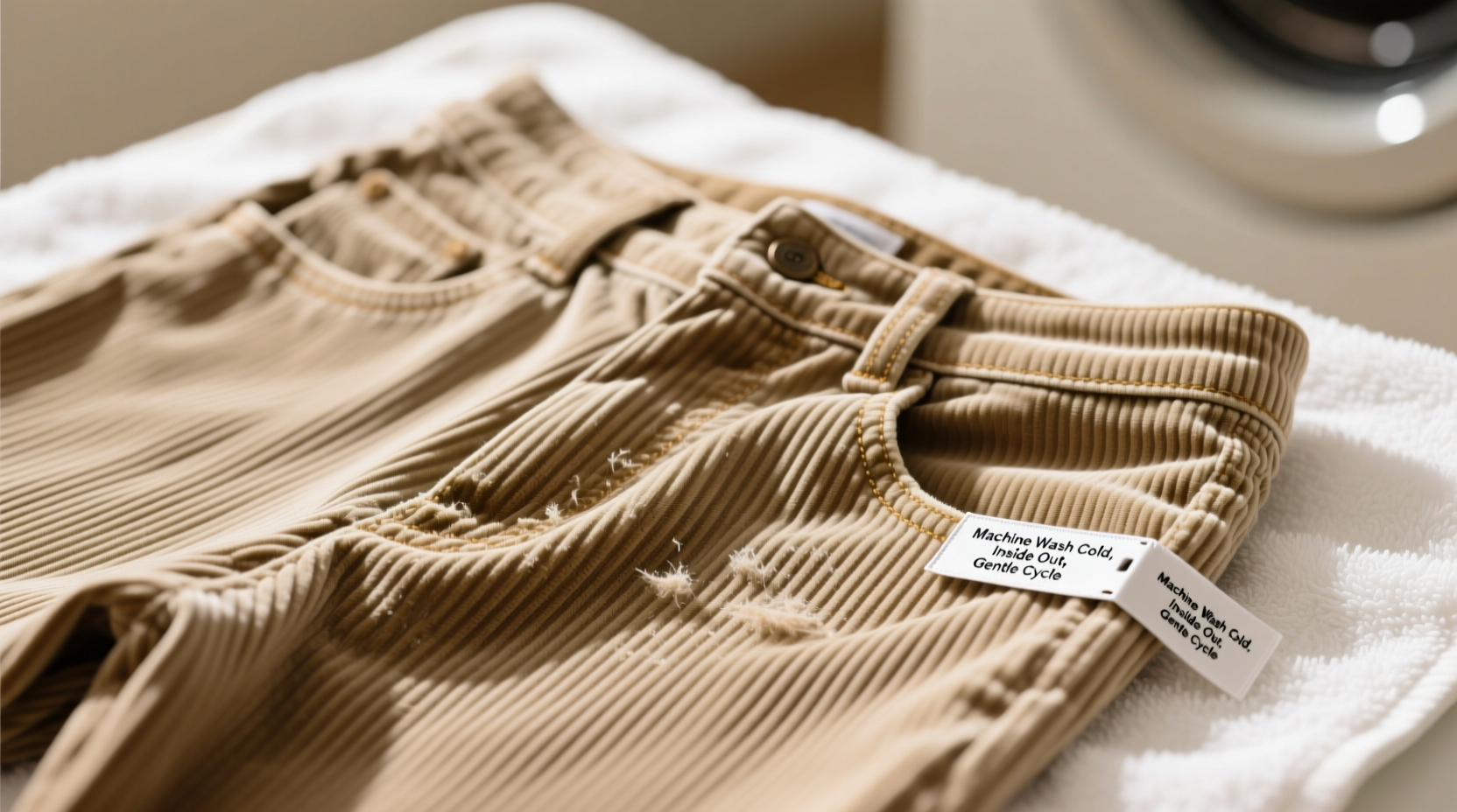 how to wash corduroy pants without crushing ribs