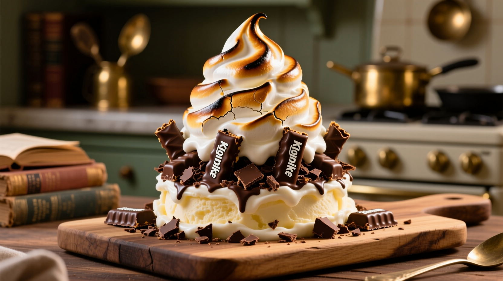 make a mini baked alaska with klondike bars