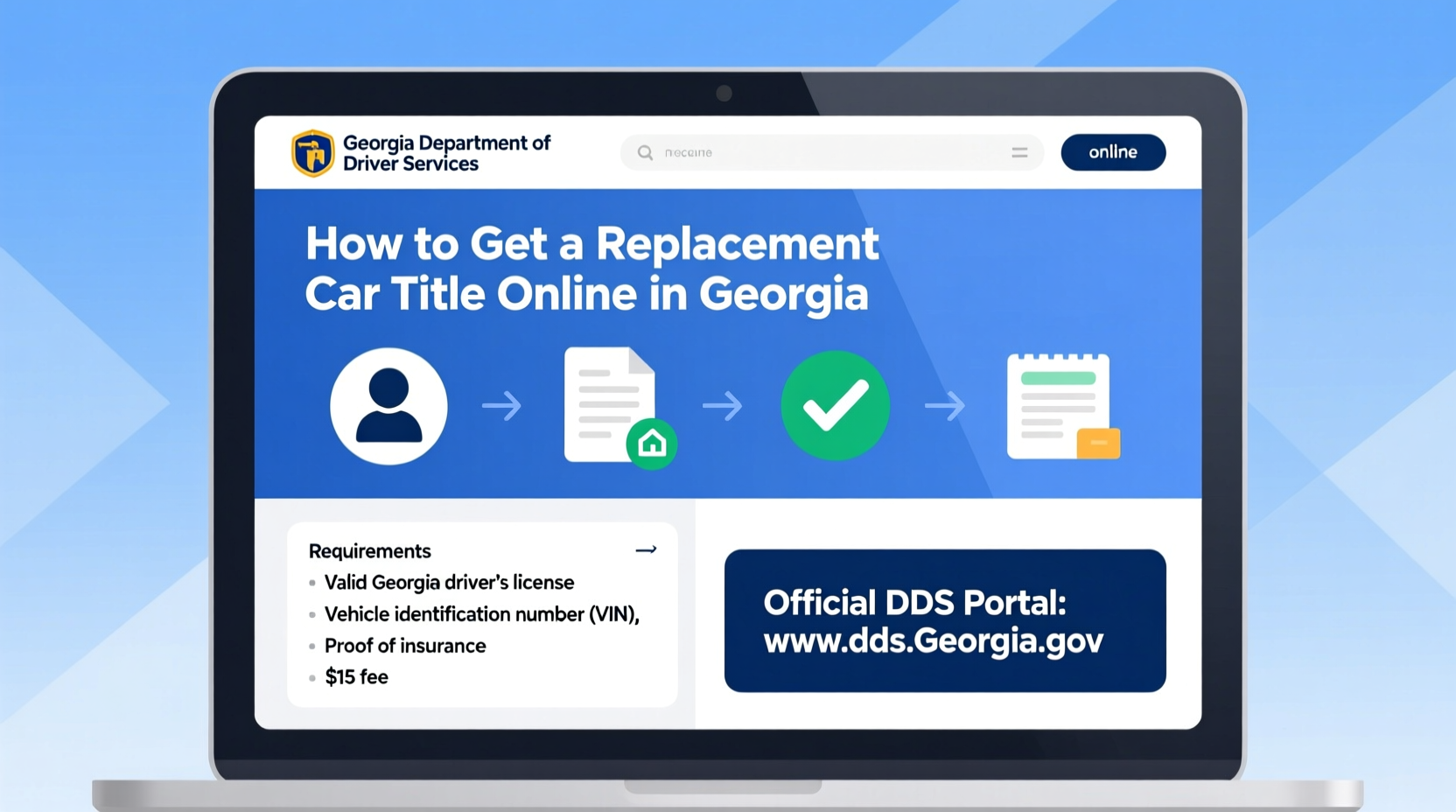 can i get a replacement car title online georgia
