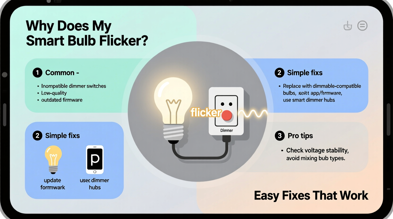 why does my smart bulb flicker when dimmed easy solutions
