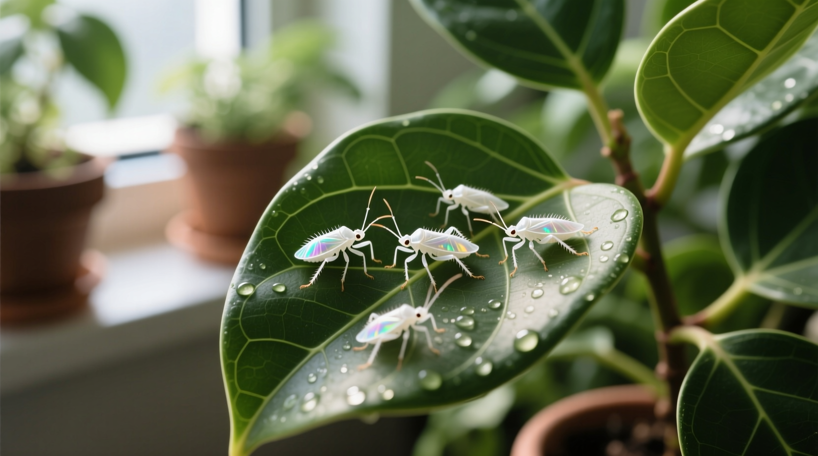 white bugs on indoor plants