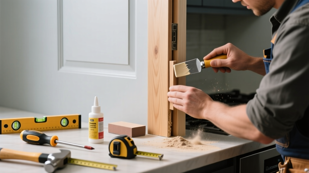 Fixing a Split Door Jamb in the Kitchen