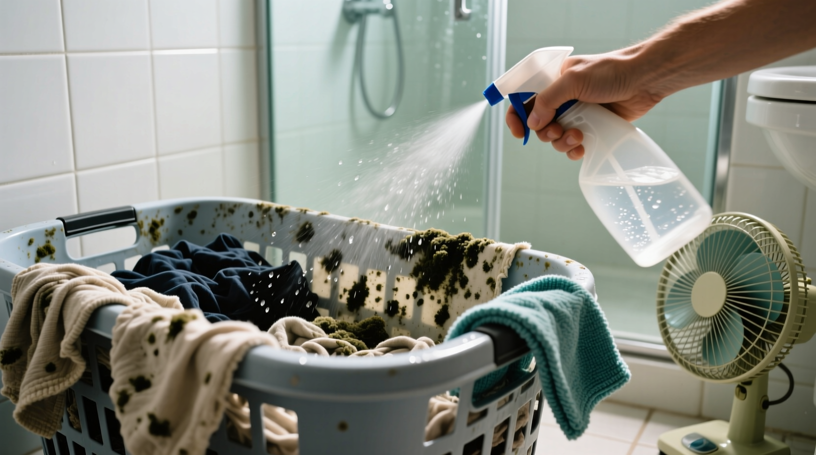 how to deep clean a smelly laundry hamper