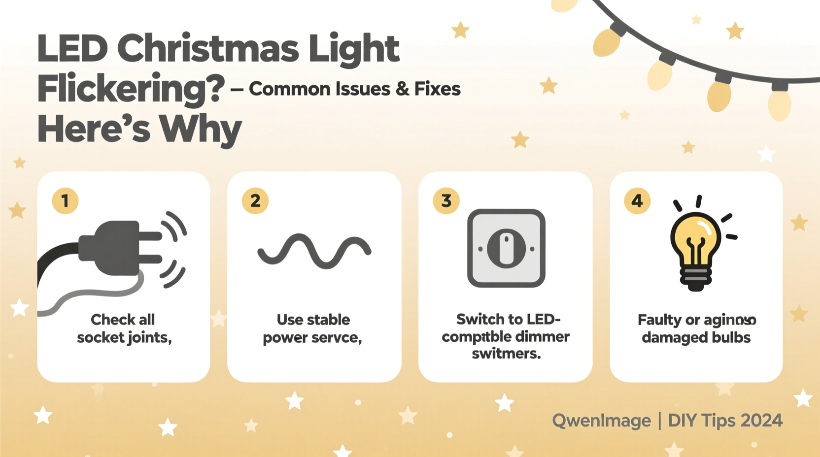 why do my led christmas lights flicker troubleshooting common issues