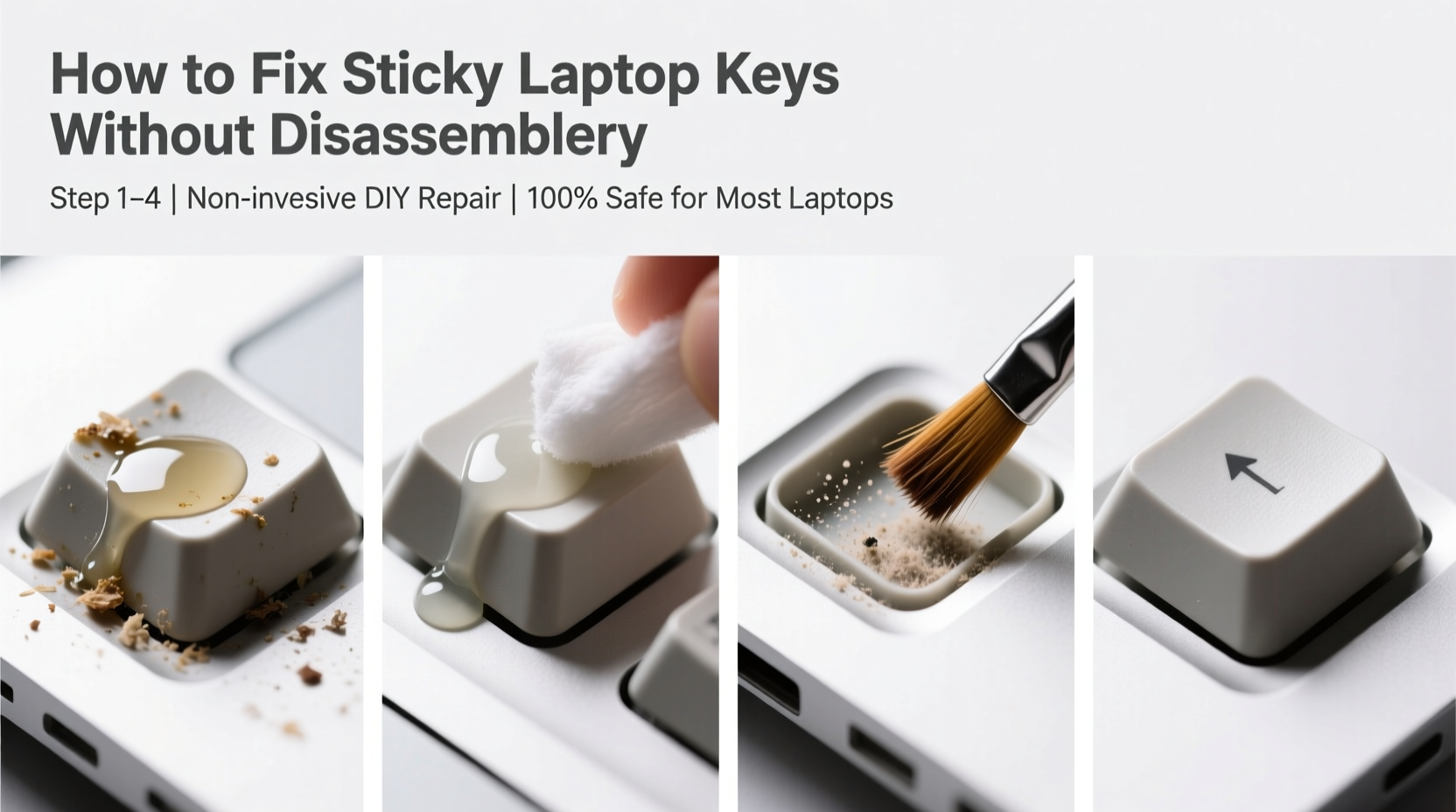how to fix sticky laptop keys without taking your device apart
