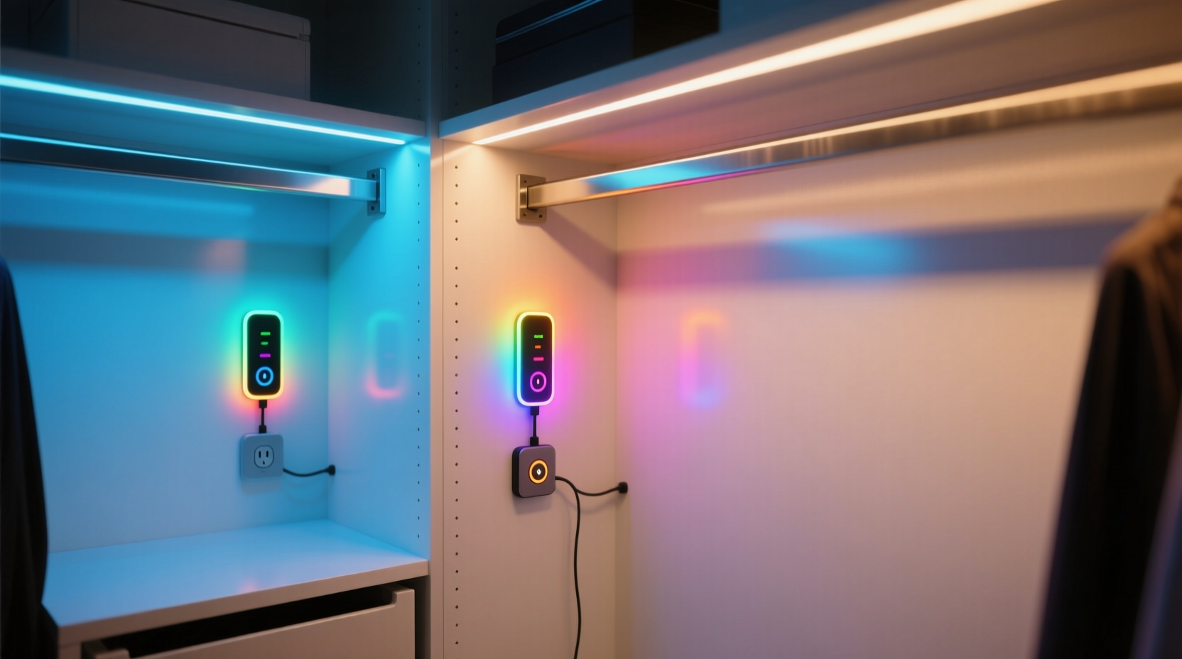 closet organization tips rgb controller lighting