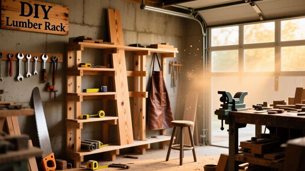 DIY Lumber Rack for Garage or Workshop Storage