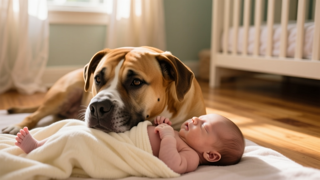 We Can't Stop Watching This Precious Pit Bull Feel Baby's Kick For the First Time
