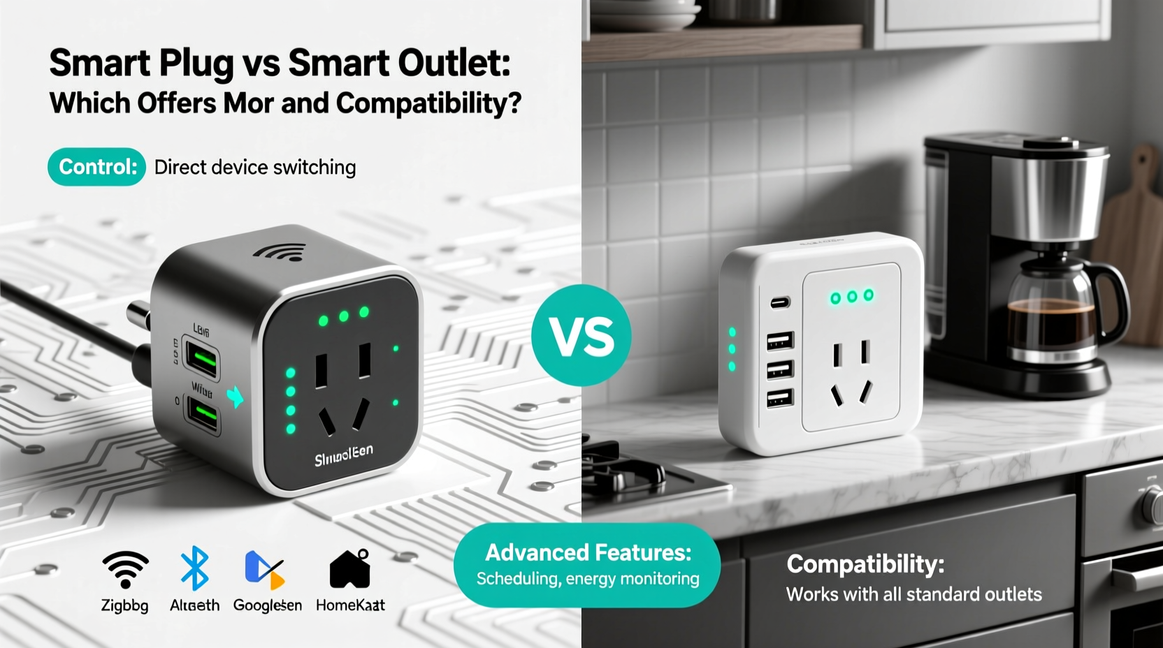 smart plug vs smart outlet which gives more control and compatibility