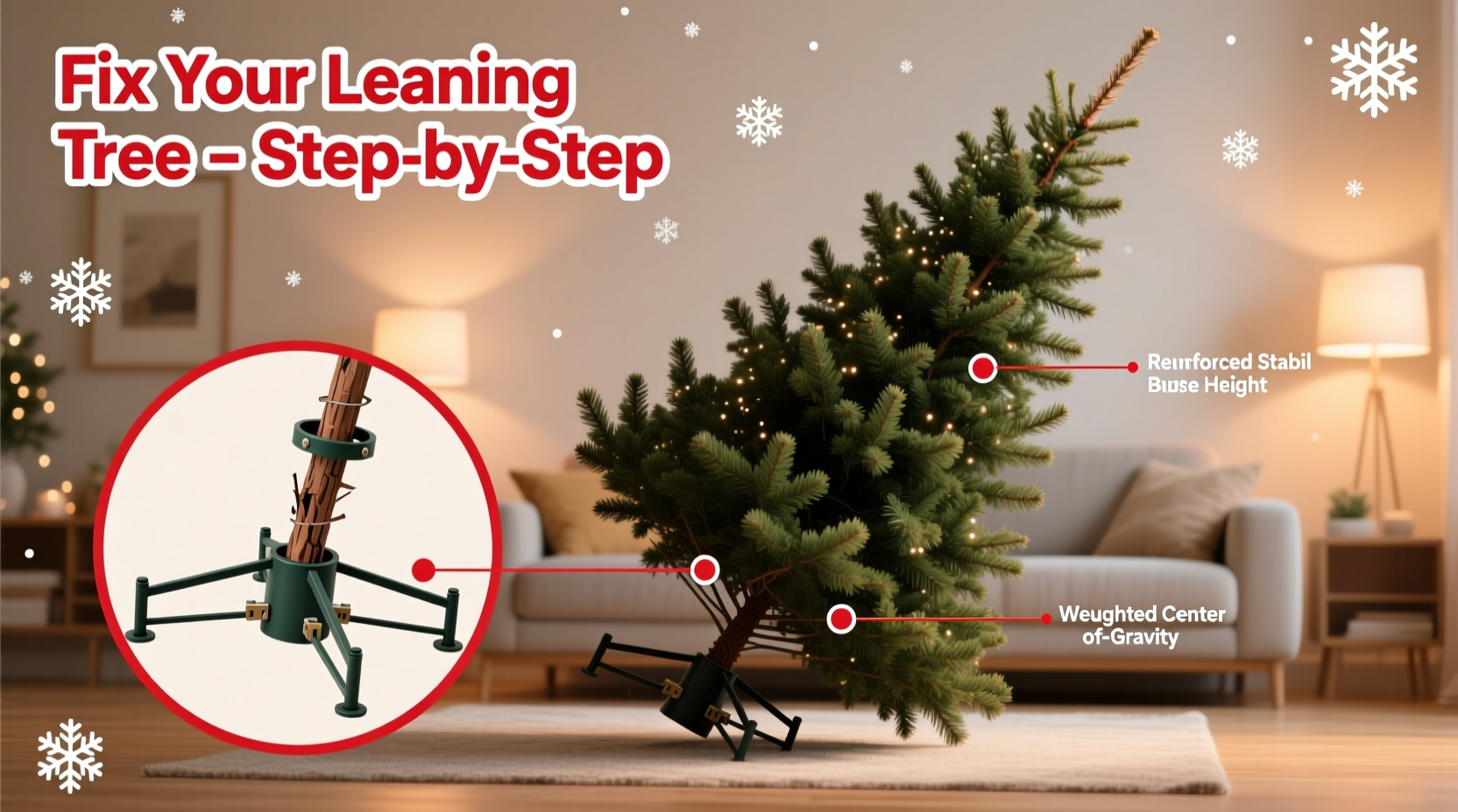 why does my christmas tree lean to one side structural fixes that help