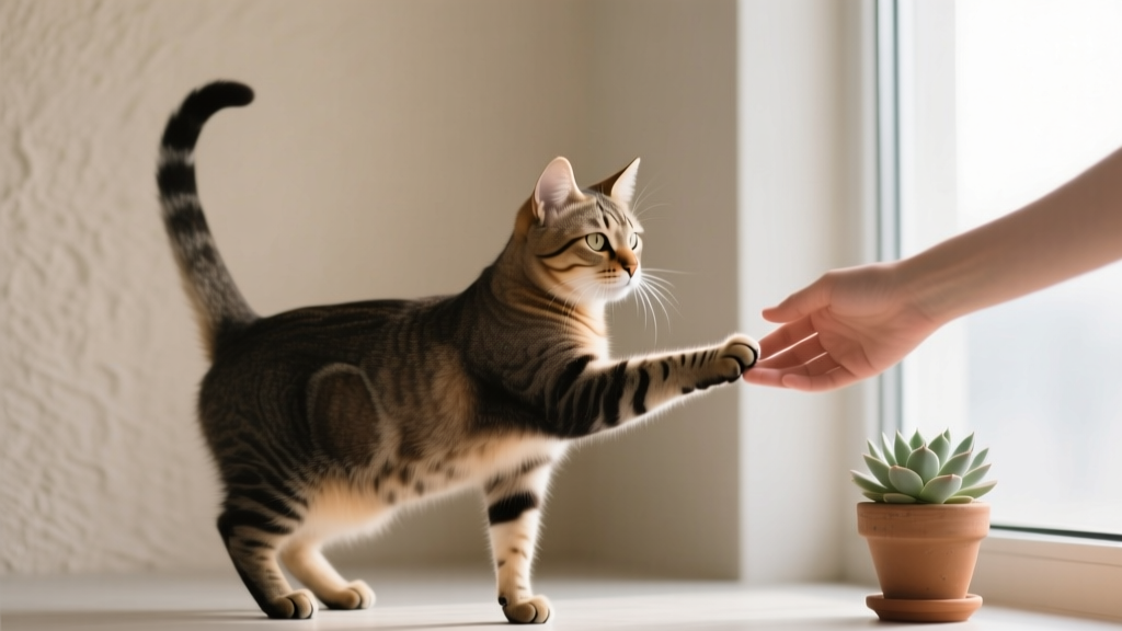 Cat Greeting Ritual: Tail Up and Forward Approach