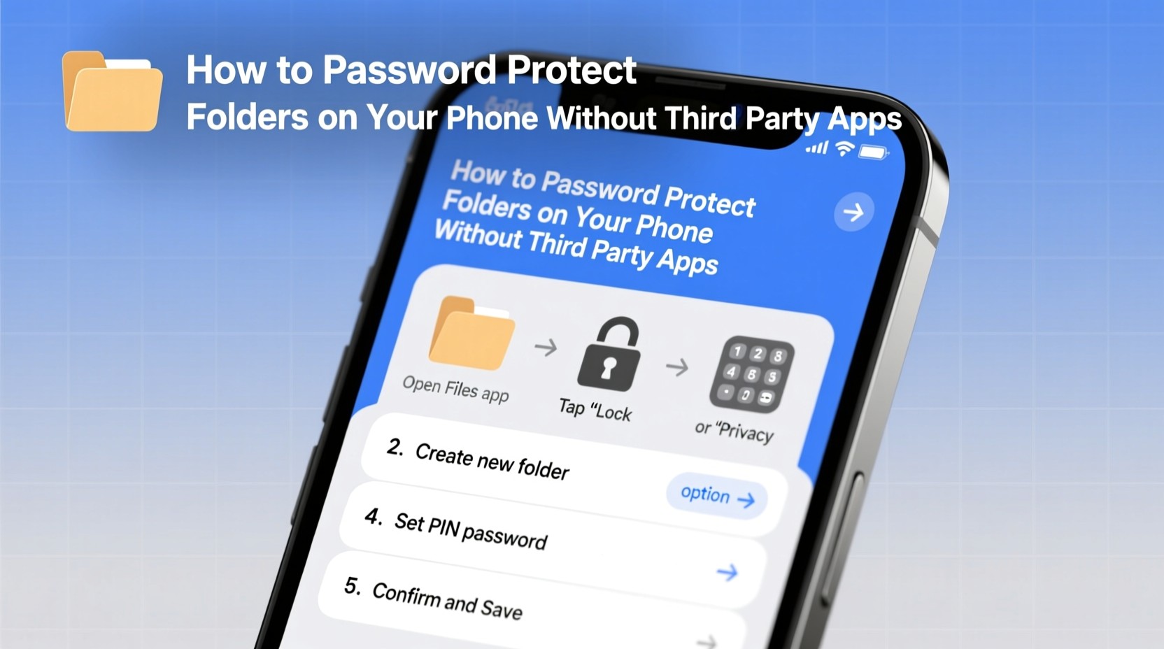 how to password protect folders on your phone without third party apps