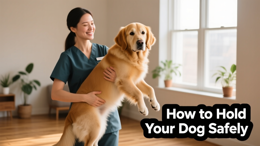 How to pick up a dog and hold them correctly