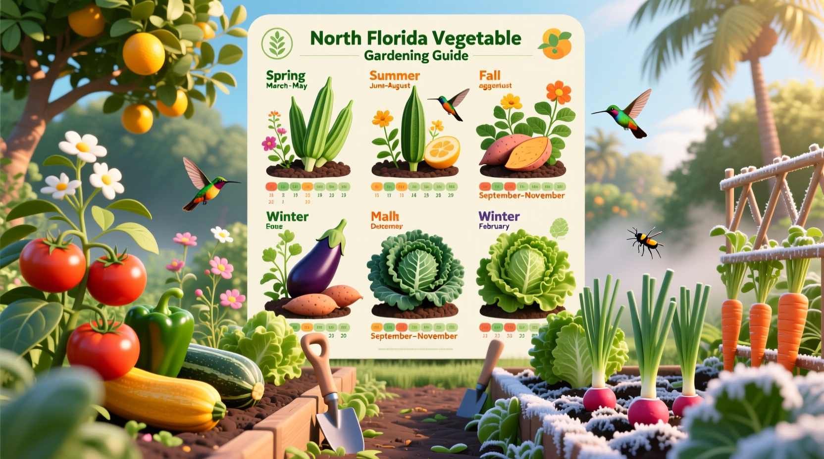 north florida vegetable gardening month by month
