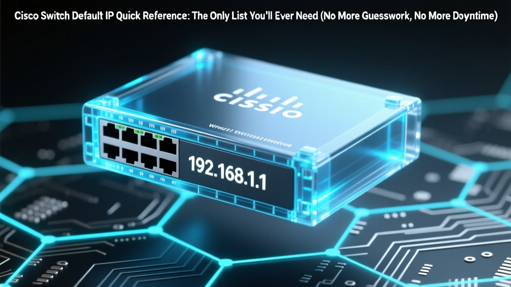 Cisco Switch Default IP Quick Reference: The Only List You’ll Ever Need (No More Guesswork, No More Downtime)