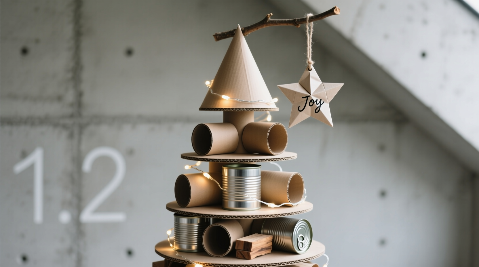 how to make a minimalist christmas tree using only recycled materials