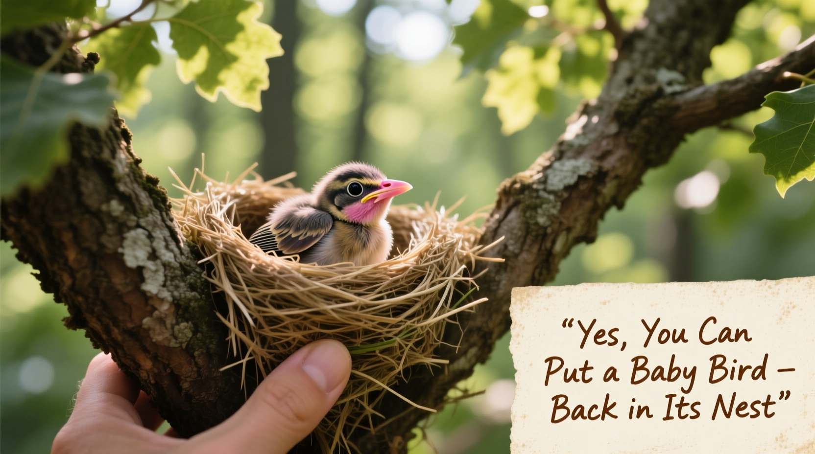 can you put a baby bird back in its nest