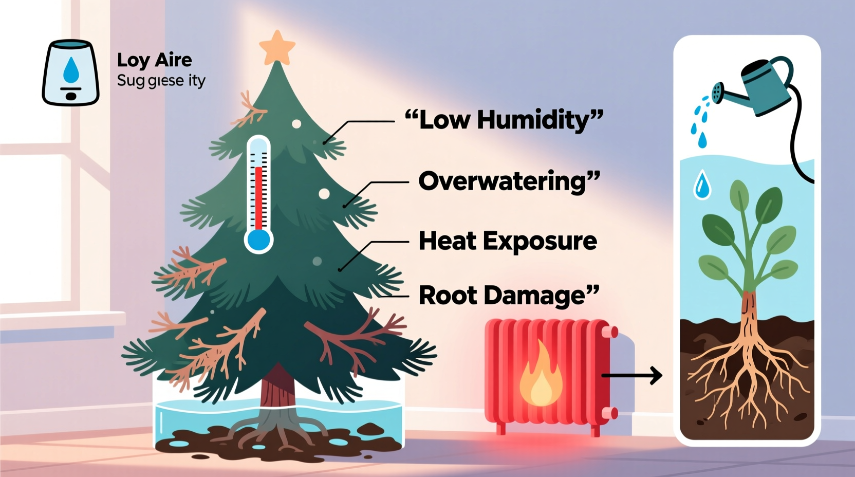 why is my scented christmas tree losing needles fast causes and fixes