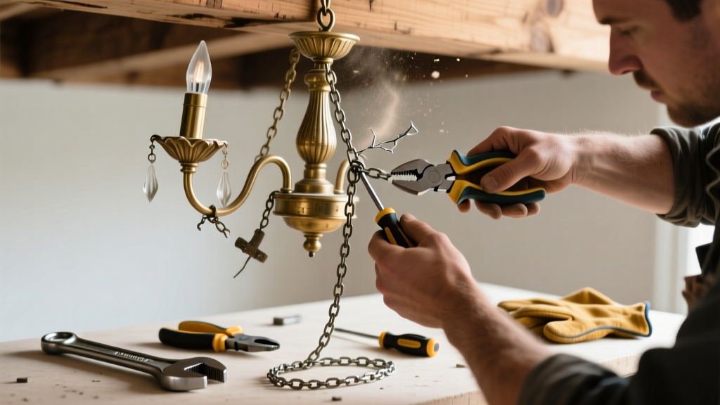 Fix a Broken Chandelier Chain Causing Noise