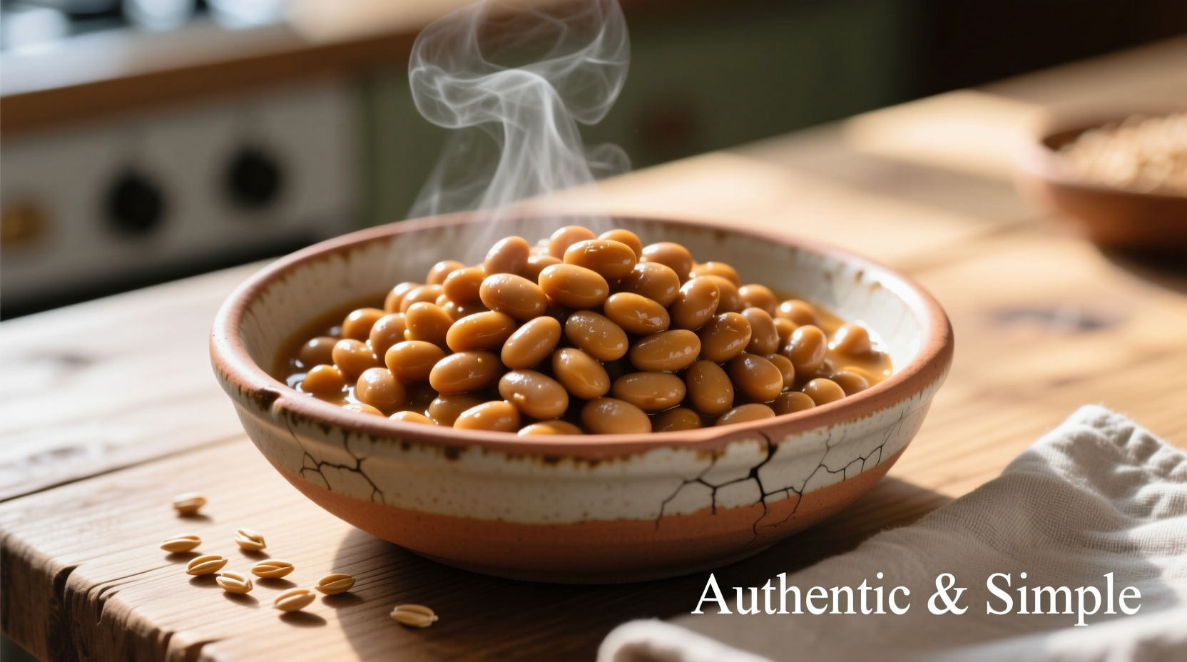 Perfectly cooked pinto beans in a ceramic bowl