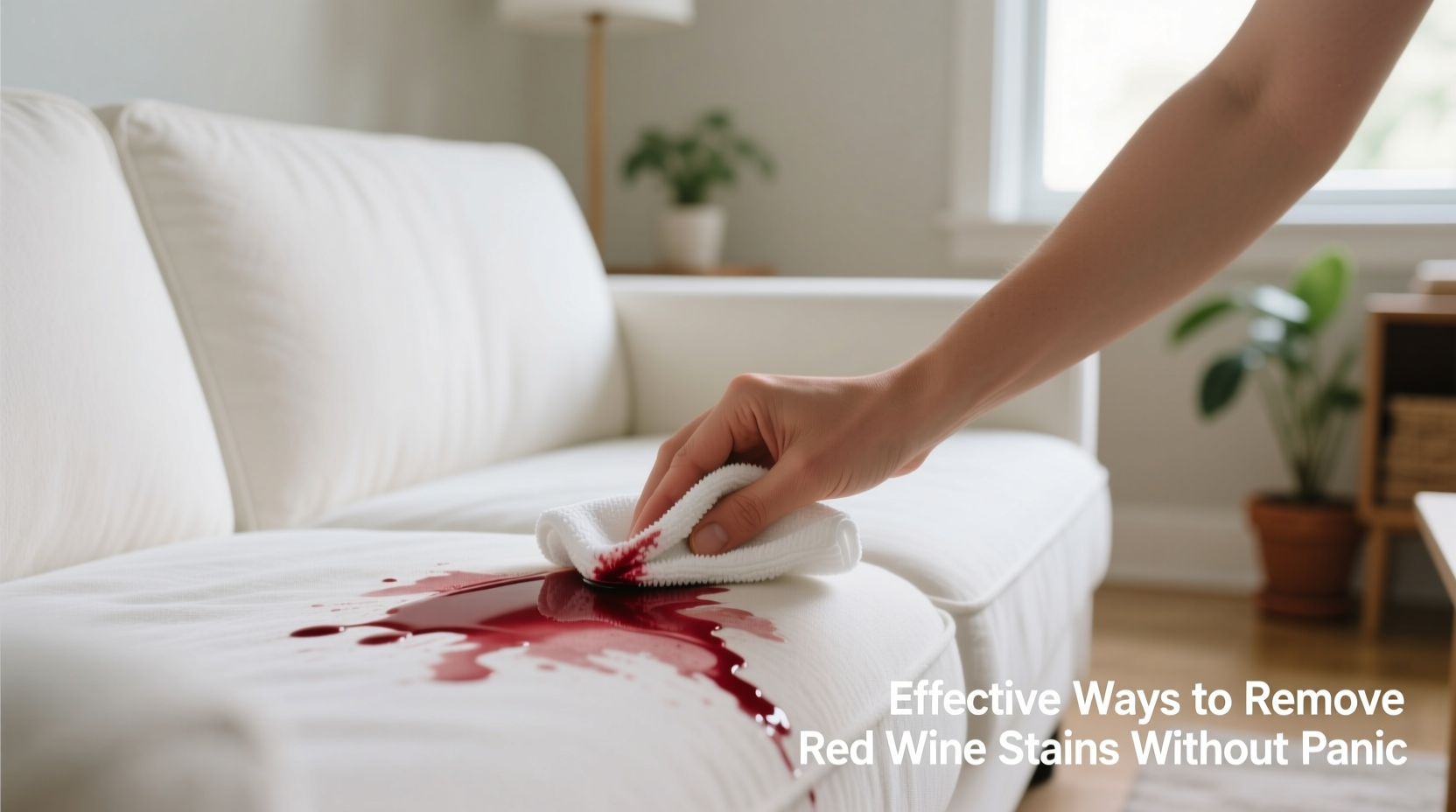 effective ways to remove red wine stains from a white couch without panic