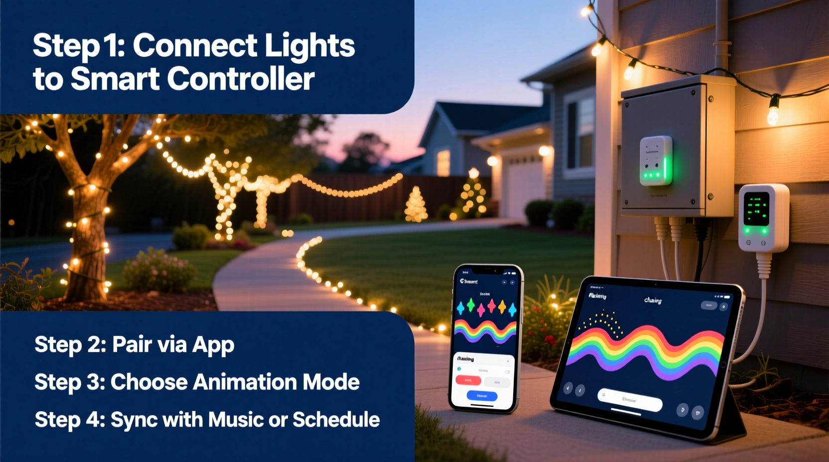 how to make your own animated christmas light display with smart controllers