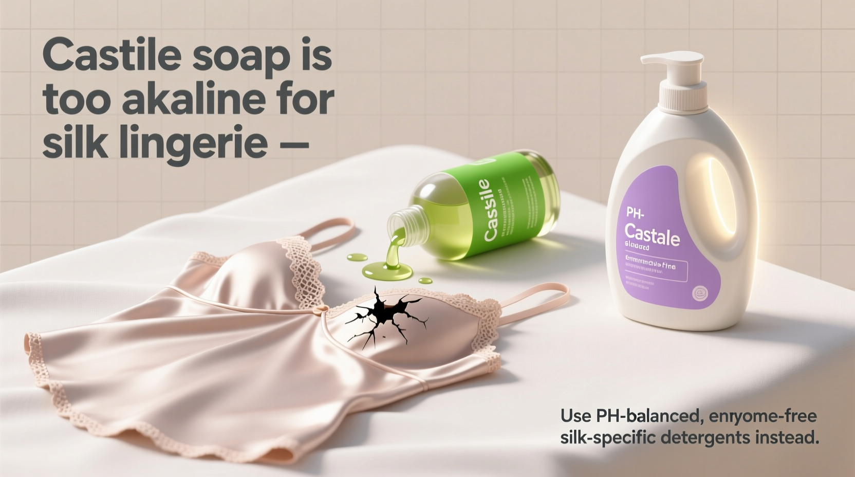 is castile soap safe for silk lingerie