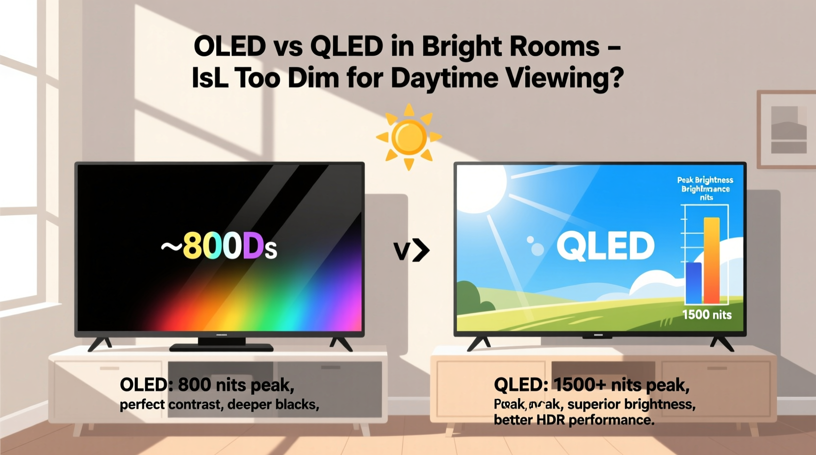 oled vs qled tv for bright rooms is oled really too dim for daytime viewing
