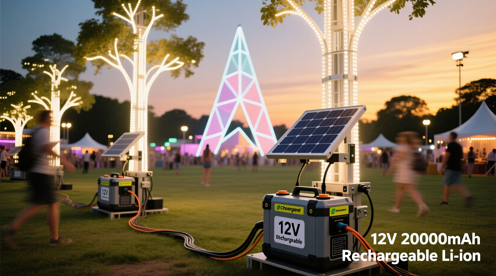 can you use rechargeable batteries for large outdoor light displays