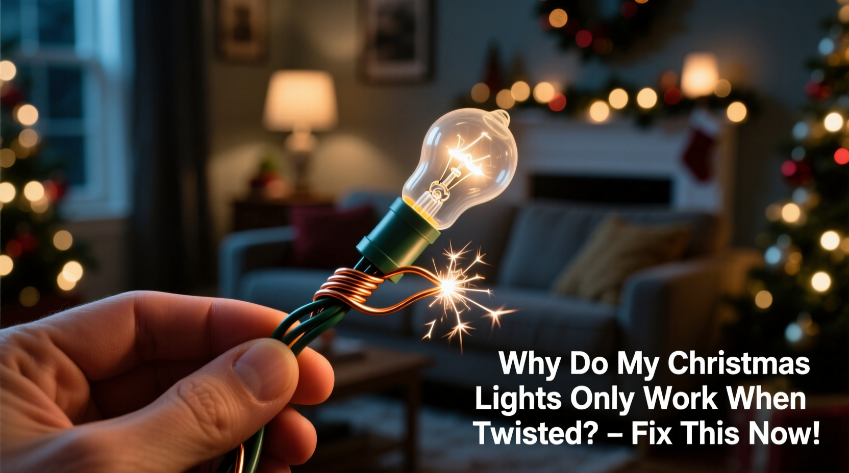 why do my christmas lights only work when twisted and how to stop this