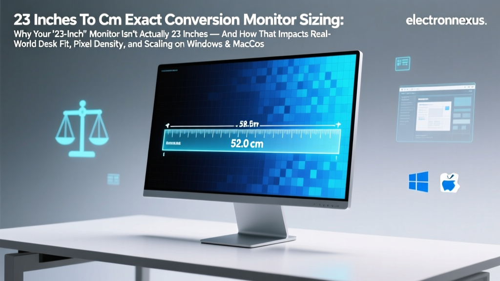 23 Inches To Cm Exact Conversion Monitor Sizing: Why Your '23-Inch' Monitor Isn’t Actually 23 Inches — And How That Impacts Real-World Desk Fit, Pixel Density, and Scaling on Windows & macOS