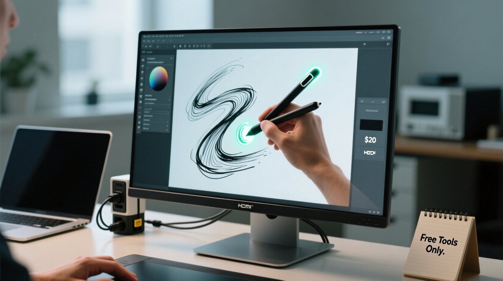 Turn Old Monitor into Touch Sketching Display