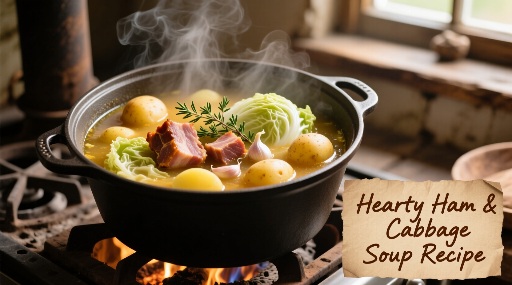hearty ham cabbage and potato soup recipe