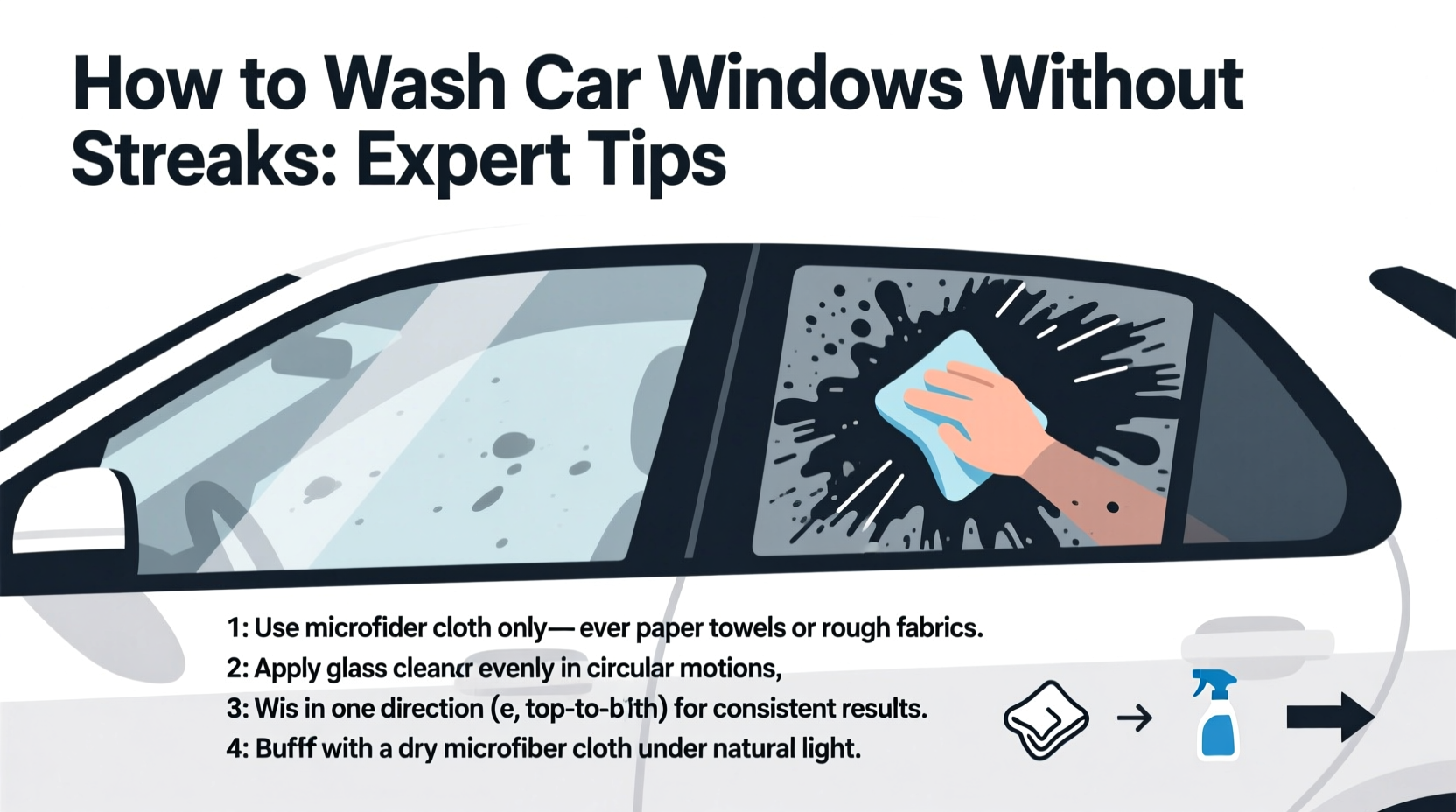 how to wash car windows without streaks