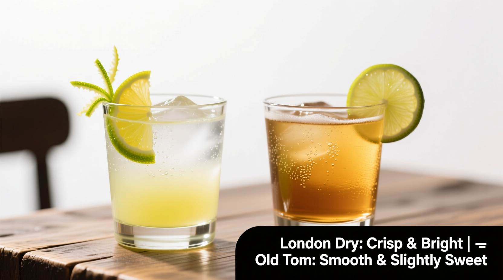 gin london dry vs old tom in gimlets which supports lime brightness without cloying sweetness