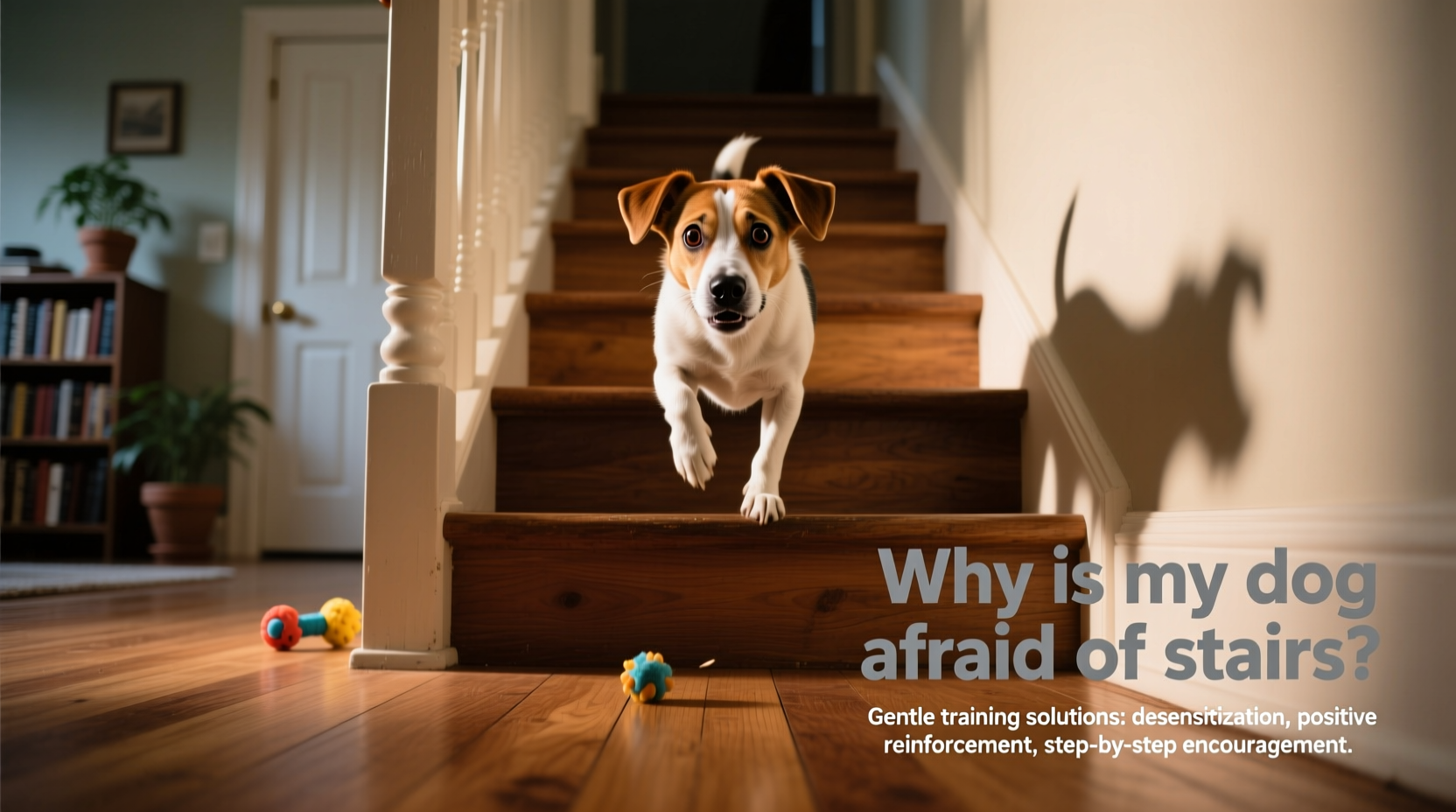 dog suddenly scared of stairs possible causes and gentle training solutions